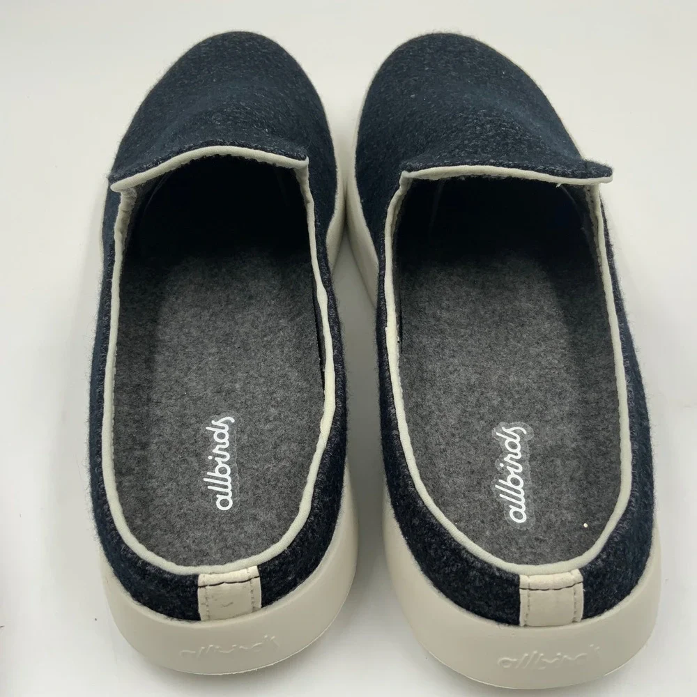 Allbirds Wool Lounger Fluff Womens Slip On Loafer Shoes Black Size US 11